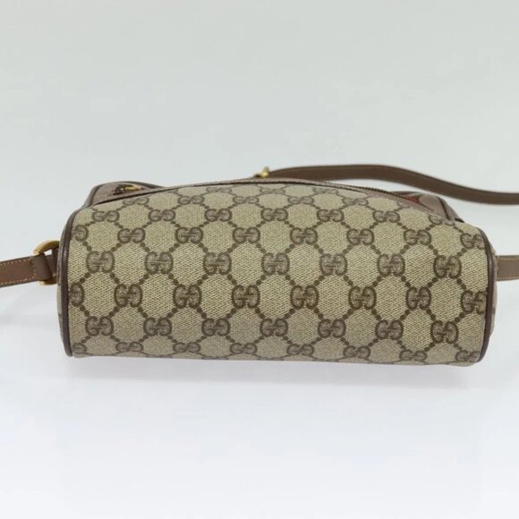 GUCCI GG Supreme Web Sherry Line Shoulder Bag PVC Beige 001 44 6655 Auth yk18967 - Picture 6 of 15